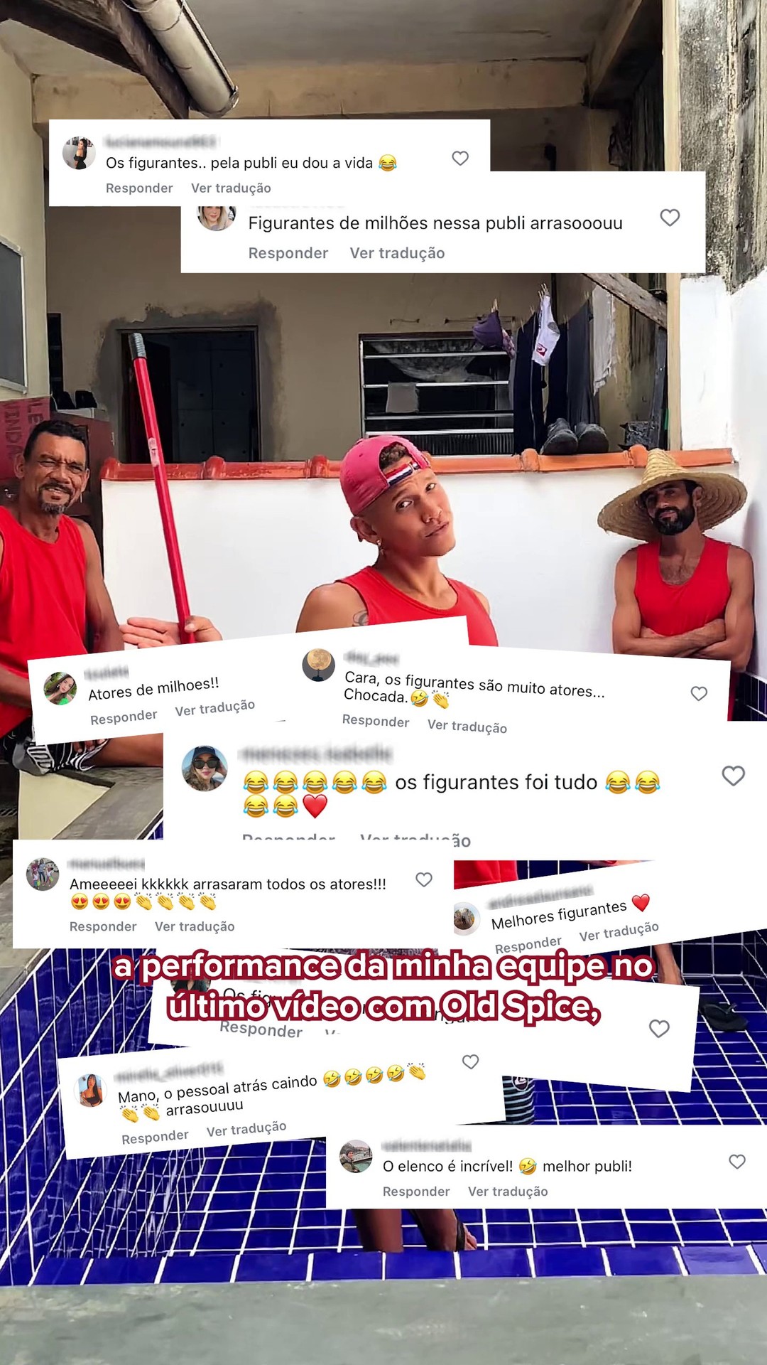 Instagram post by @apocdaobra for Old Spice. Caption reads: Old Spice em Gel tem aplicação tão invisível....