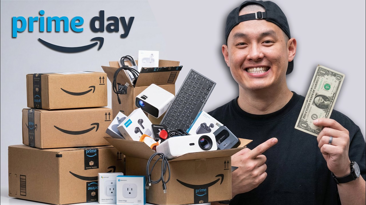 YouTube post by @excessorizeme for AvantLink. Caption reads: I bought CHEAP Tech on Amazon Prime Day!.