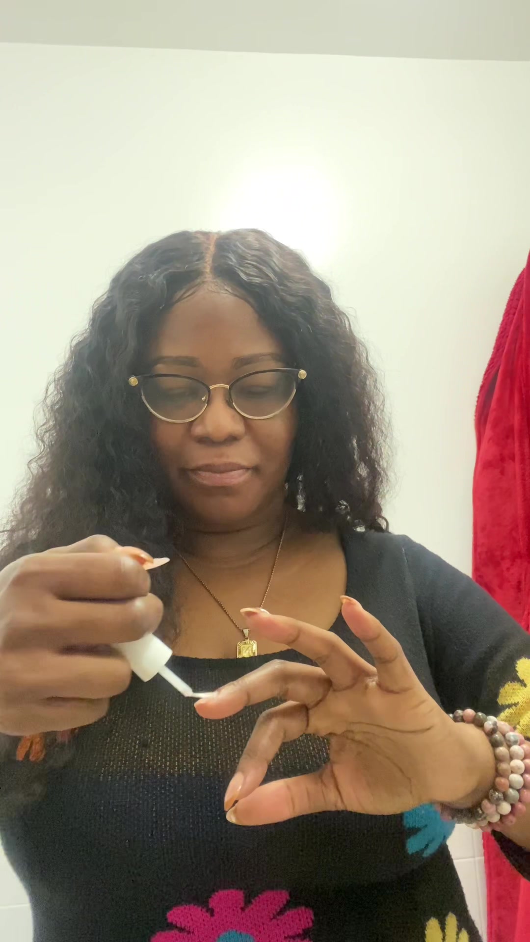 TikTok post by @mznephy for Luxxi Nails. Caption reads: @LUXXI NAILS to the rescue! #luxxinails.