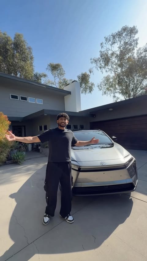 Instagram post by @lifewfarzy for Toyota USA. Caption reads: [...] now on Rhea Raj’s account —> @rhearaj....