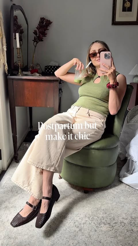 Instagram post by @lib_lemonlines for MOTEL. Caption reads: [...] with me 9 weeks postpartum. We’re trying....