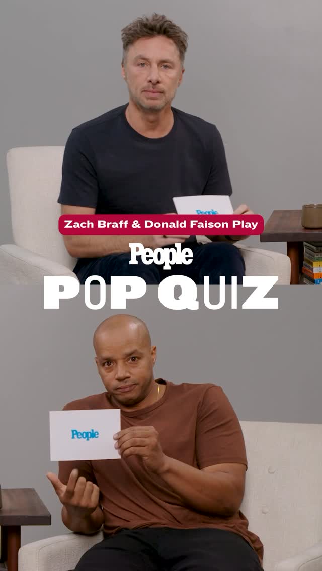 Instagram post by @donald_aison for People Magazine. Caption reads: #Scrubs stars #ZachBraff and #DonaldFaison — who....