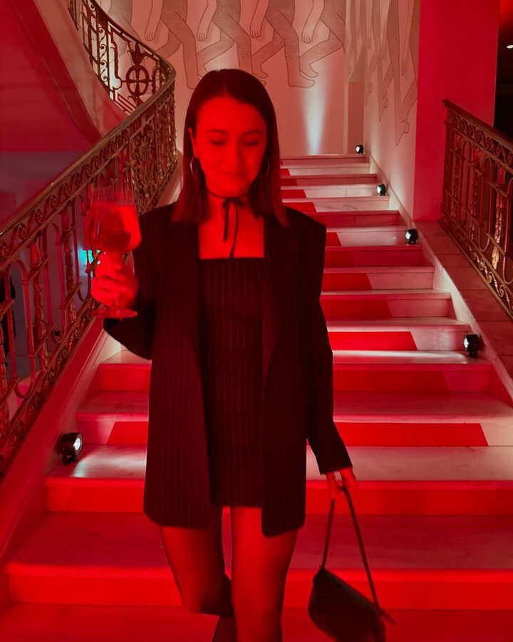 Instagram post by @juliawdmn for Campari. Caption reads: Berlinale Red Night 2025♥️ @bunte_magazin....