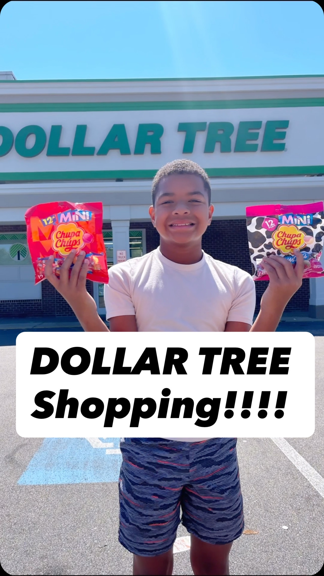 Instagram post by @sensationalfinds for Chupa Chups. Caption reads: #ad Spotted at Dollar Tree: @chupachupsus Minis....