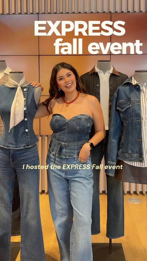 Instagram post by @analuisai for EXPRESS. Caption reads: Hosted the fall event at @express and it was such....