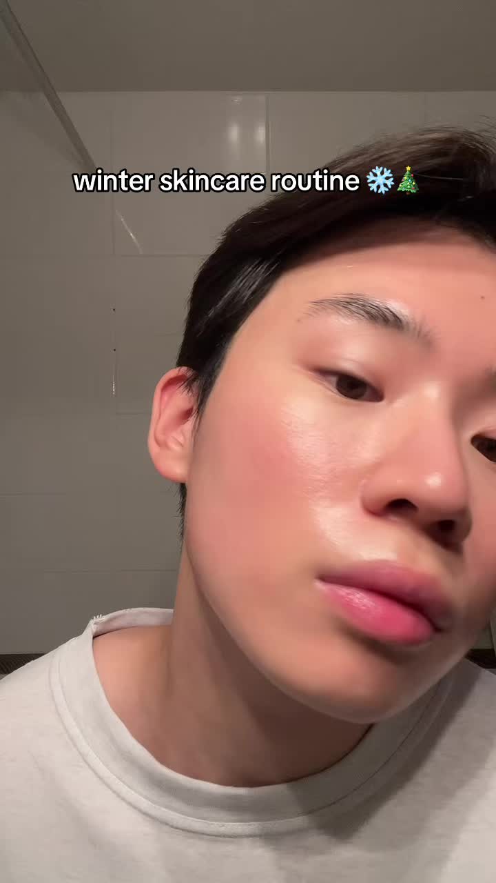 TikTok post by @linpascalin for Haruharu Wonder. Caption reads: my step by step skin routine winter pm edition, be....
