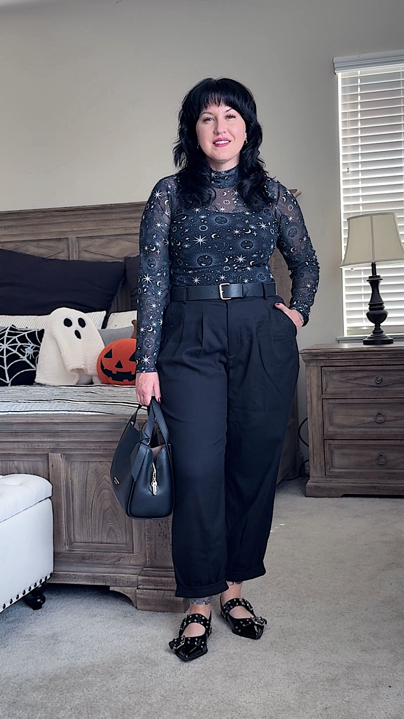 Instagram post by @by.rachelnevarez for DISTURBIA. Caption reads: Mesh doesn’t have to stay in your weekend....