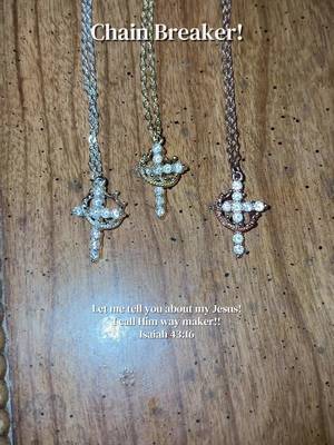 TikTok post by @lacy_j for Tewiky. Caption reads: Cross and crown necklace @Tewiky #jewelry....