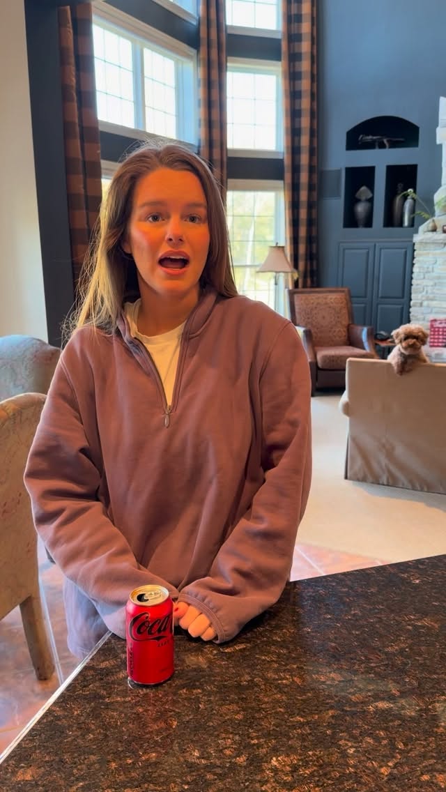 Instagram post by @winstontheminiaturedood for Diet Coke. Caption reads: CLASSIC MISCOMMUNICATION 

#fyp #foryou #dog....