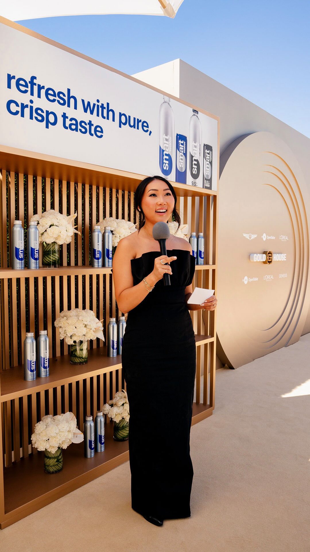 Instagram post by @mohae.jennypark for smartwater. Caption reads: our moment of clarity? taking in all this talent.