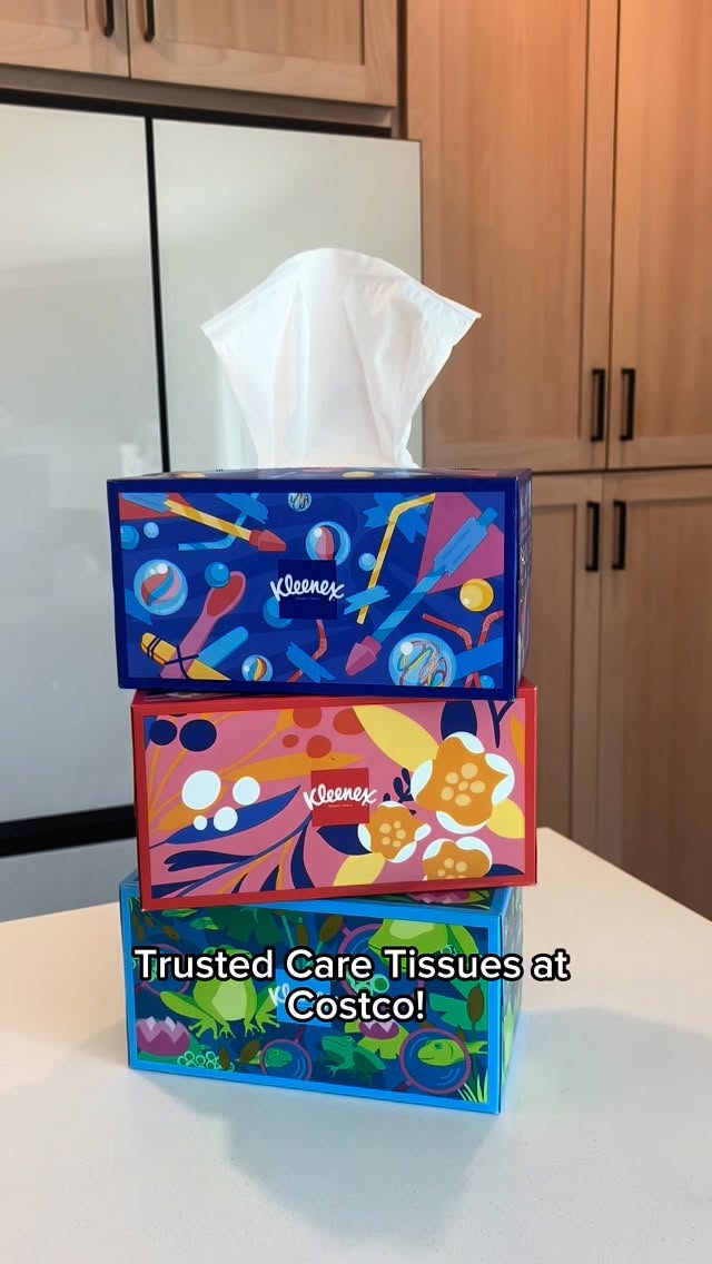 Instagram post by @kay_sloany for Kleenex. Caption reads: #ad My teacher go-to’s for back to school!!....