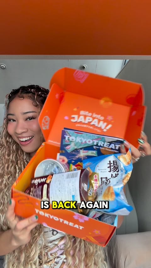 Instagram post by @katyigwe for TokyoTreat. Caption reads: Yessirrr Celebrate new years with @tokyotreat 😊....