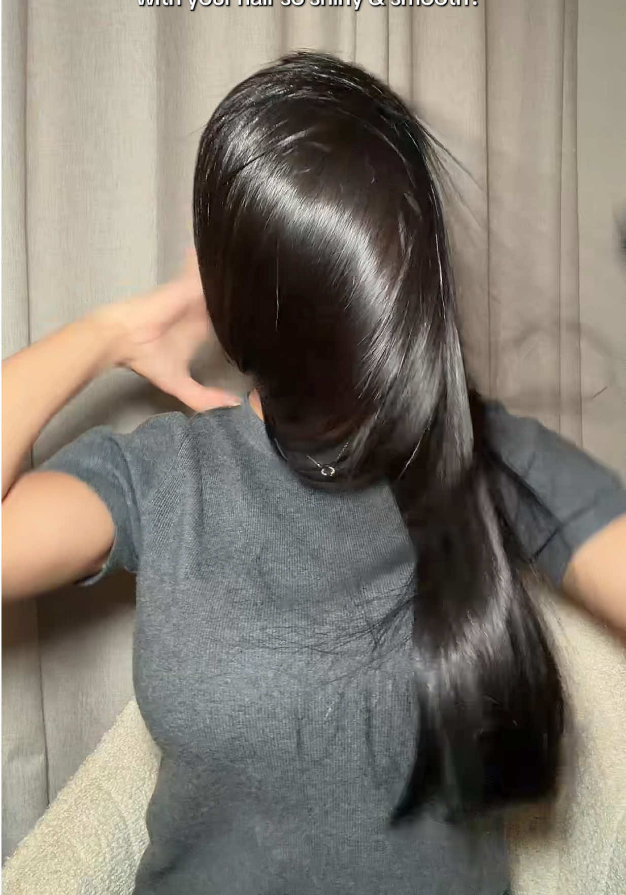 TikTok post by @gabrielaabm_ for Color Wow Hair. Caption reads: [...] before applying heat! @Color Wow Hair....