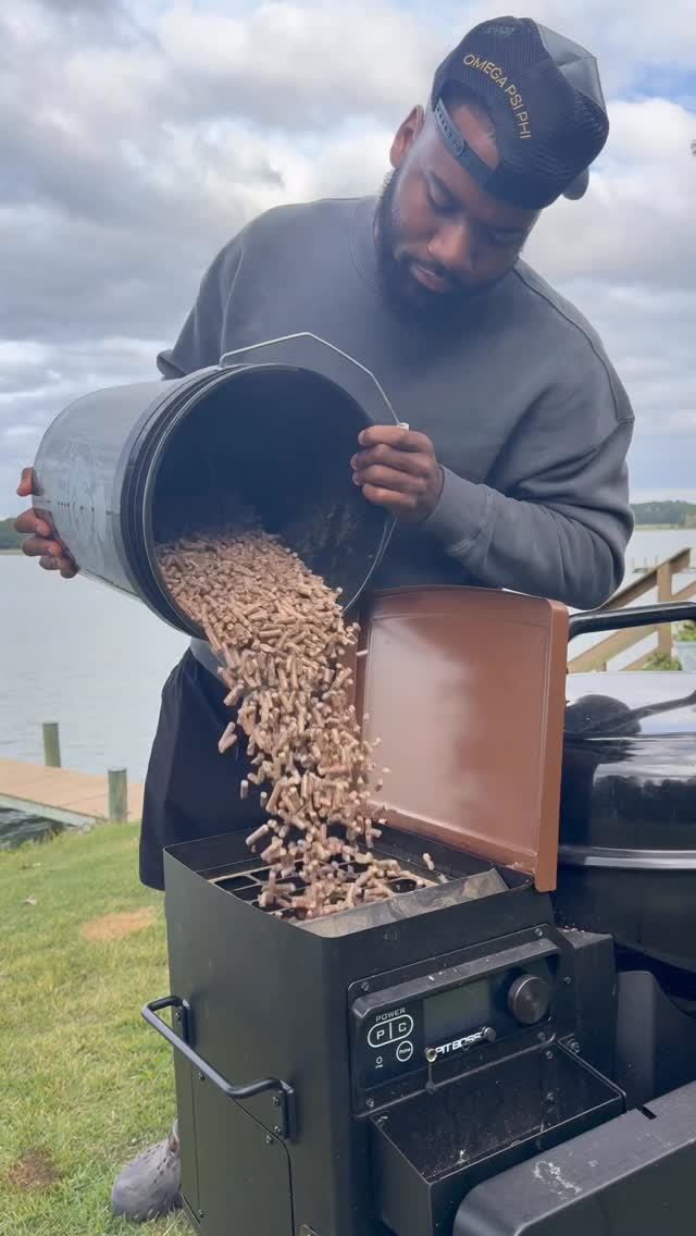 Instagram post by @grubwithjus for Pit Boss Grills. Caption reads: Ever since @pitbossgrills blessed me with the BEST....