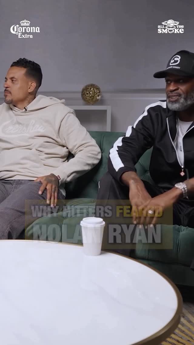 Instagram post by @darrylstrawberry18 for Corona USA. Caption reads: Nolan Ryan wasn’t playing games on the mound 🔥⚾️....