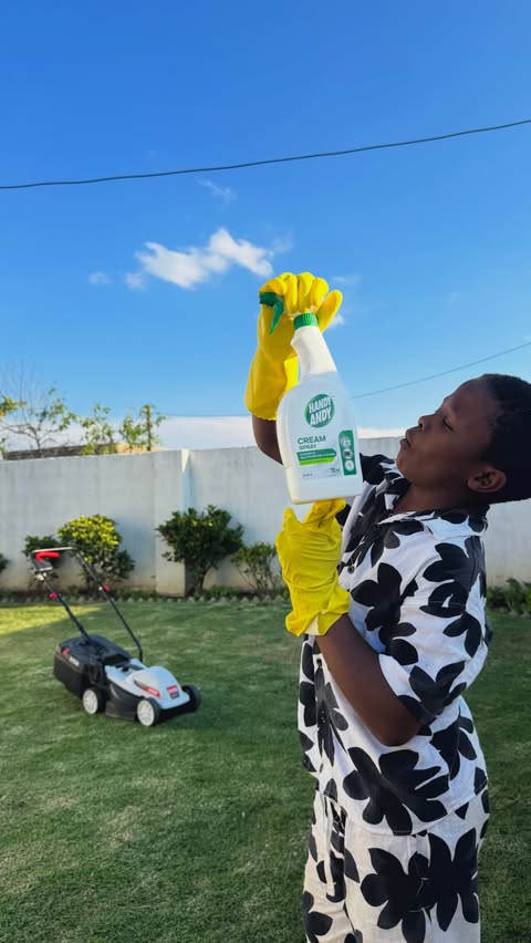 Instagram post by @sabelo_the_kreator for Handy Andy South Africa. Caption reads: Once again, Handy Andy promises to handle it. The....
