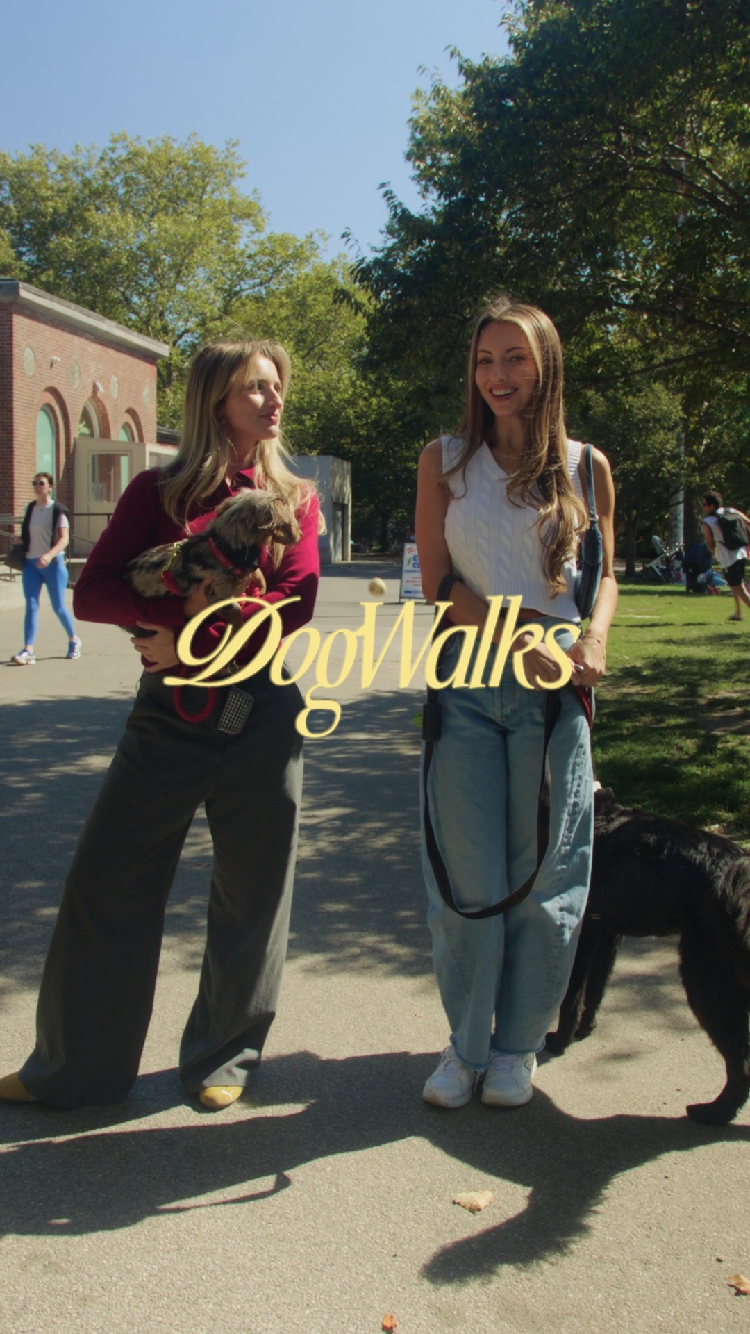 Instagram post by @killa_camila for Rent the Runway. Caption reads: On this episode of Dog Walks, RTR dream girl from....