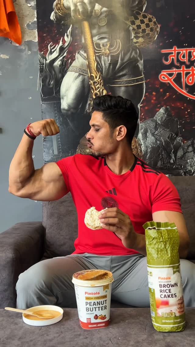 Instagram post by @ajju_fitness_007 for Pintola. Caption reads: Nothing beats a spoonful of @pintola.in Organic....