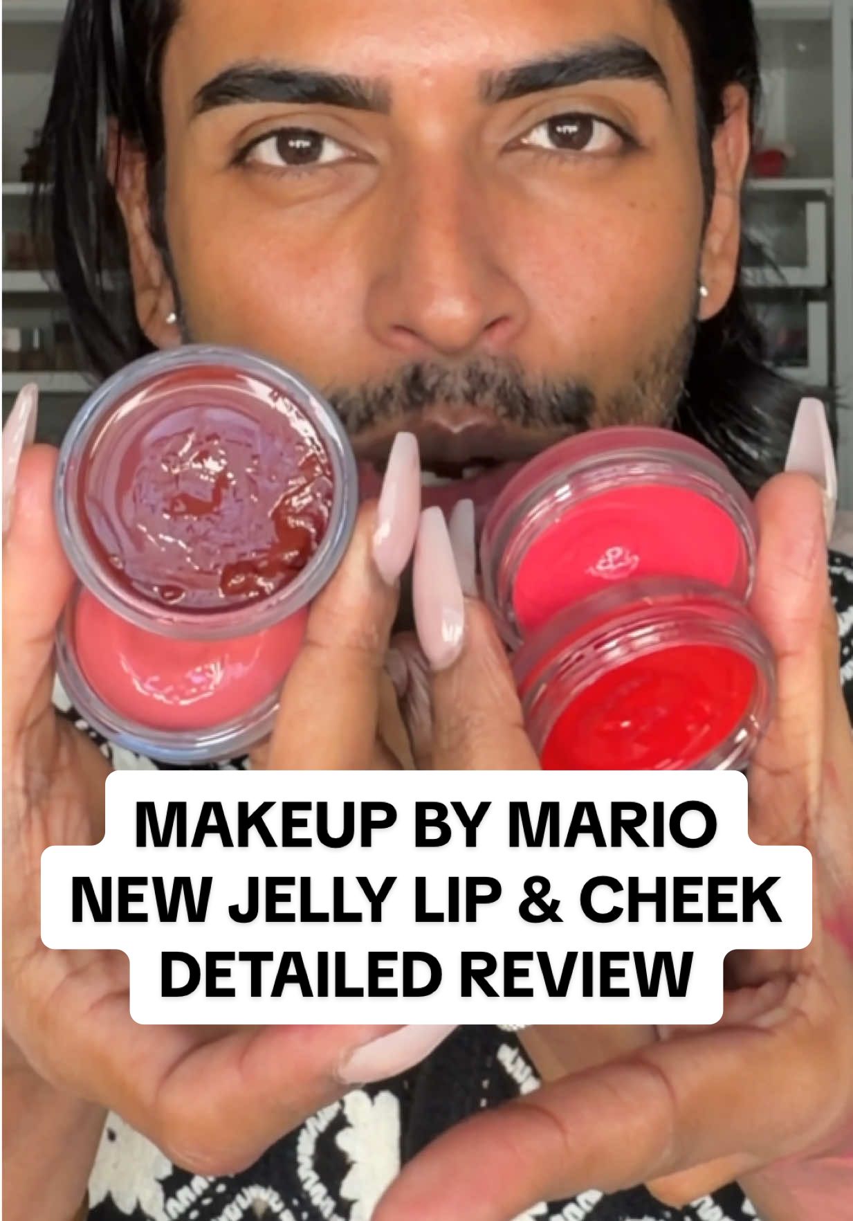 TikTok post by @adityamadiraju for MAKEUP BY MARIO. Caption reads: In depth detailed review of @Makeup By Mario NEW....
