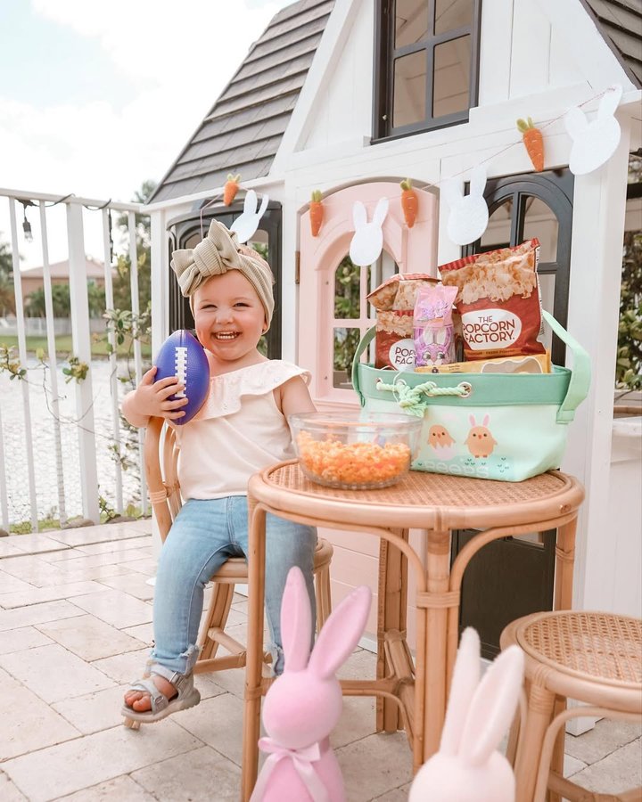 Instagram post by @blowersss for The Popcorn Factory. Caption reads: Haven't you heard... Everybunny Loves Pop!....