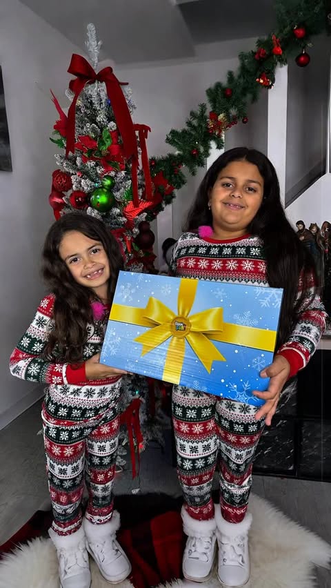 Instagram post by @haileyandbailey_ for Basic Fun!. Caption reads: 🎁 ✨ Holiday Unboxing Fun with @basicfuntoys....