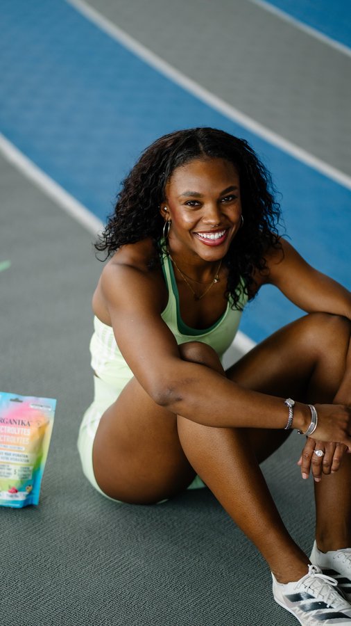 Instagram post by @djmermzz for Organika. Caption reads: Champions train with the best 💪 From track to....