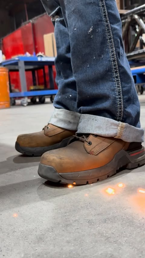 Instagram post by @bayybarnes for Red Wing Shoes. Caption reads: Trust me when I say your feet will thank you. 😌🔥....