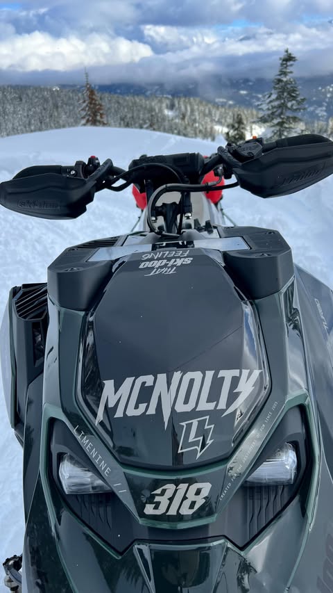 Instagram post by @mcnolty318 for Ski-Doo. Caption reads: [...] hands down my favourite colour way from....