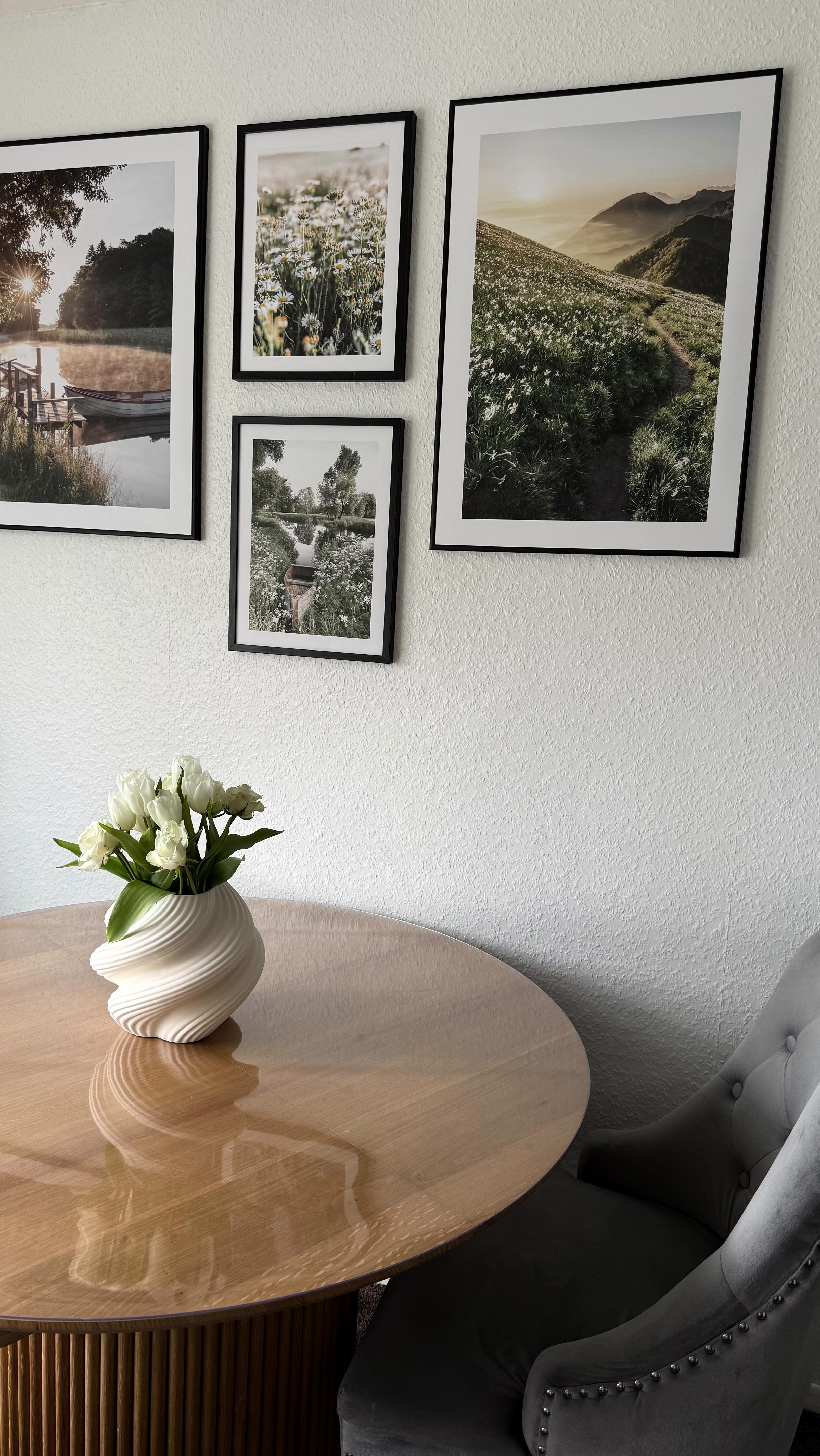 Instagram post by @taviben.kitchen for Poster Store. Caption reads: New arrivals. Nature in focus. Style in every....