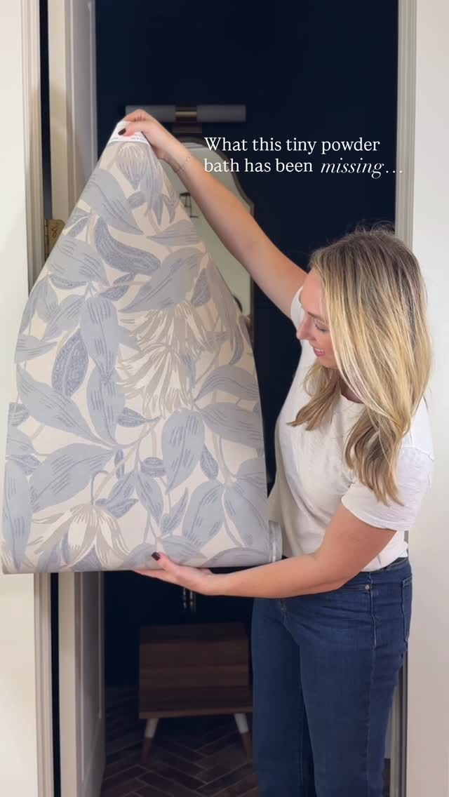 Instagram post by @rachellorrainehome for Sandberg Wallpaper. Caption reads: The perfect wallpaper was exactly what this....