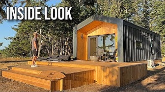 YouTube post by @KerryTarnow for Cuts Clothing. Caption reads: I Tested the Newest Steel Frame PREFAB HOME on the....