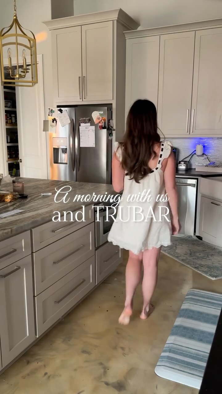 Instagram post by @morganfremin for TRUBAR. Caption reads: A morning with us and @trubar.brands....
