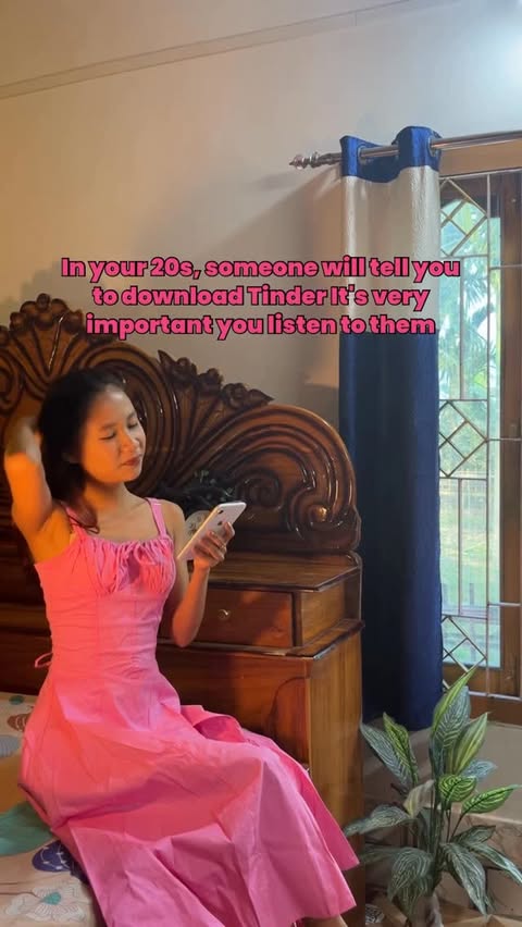 Instagram post by @snigdha_xo for Tinder. Caption reads: In a world full of endless scrolling, Tinder makes....