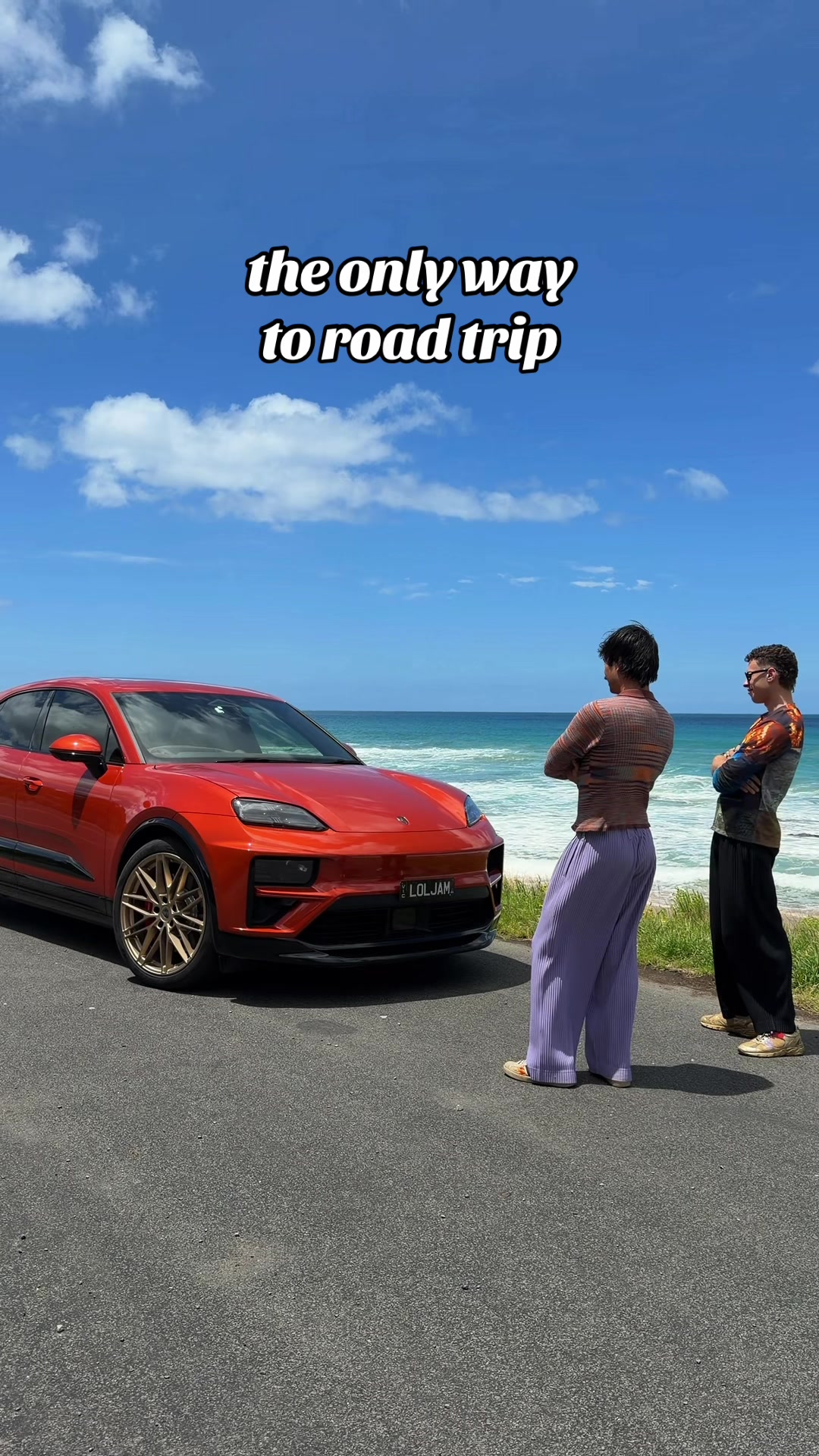 TikTok post by @joshandmattdesign for Porsche. Caption reads: everything’s more fun in a @Porsche 🙂‍↕️ #porsche....