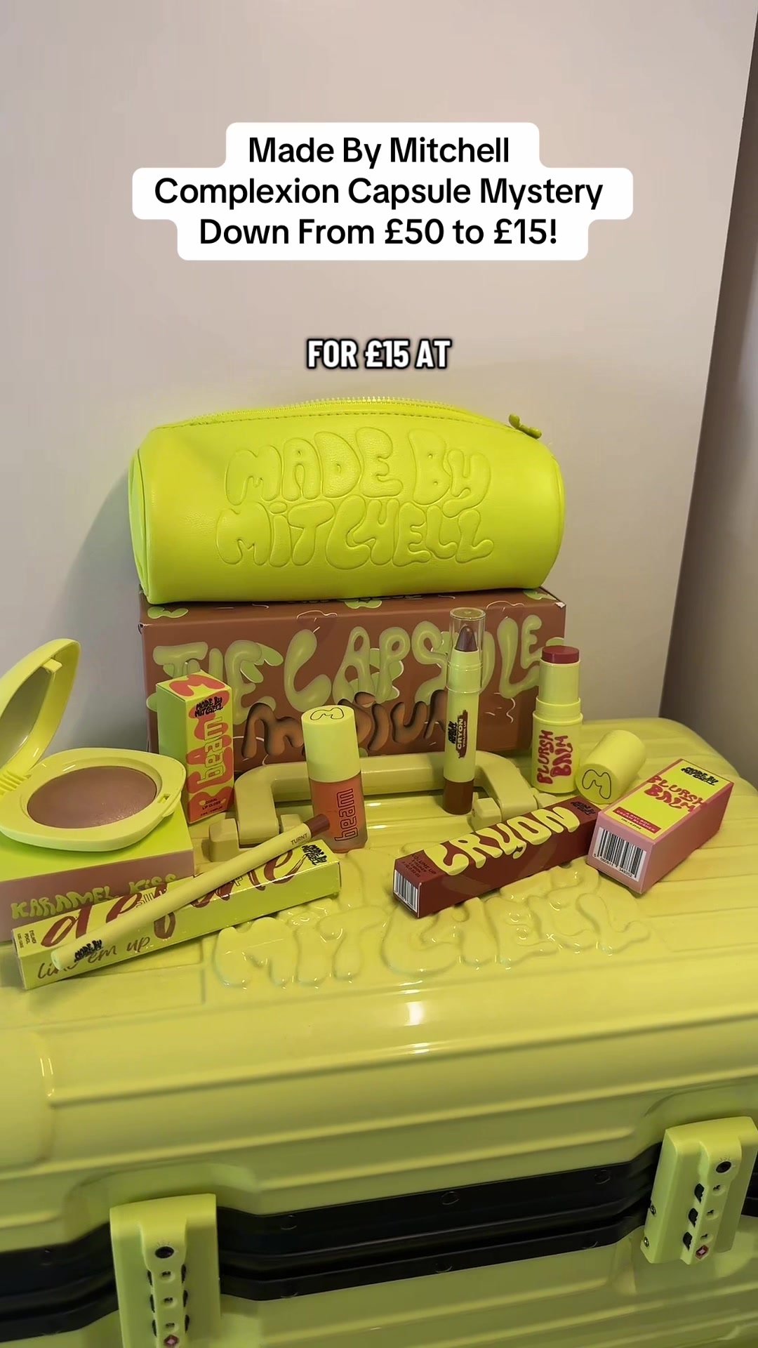 TikTok post by @michaelpeacockbackup for MADE BY MITCHELL. Caption reads: 70% OFF Made By Mitchell 6 piece Capsule....