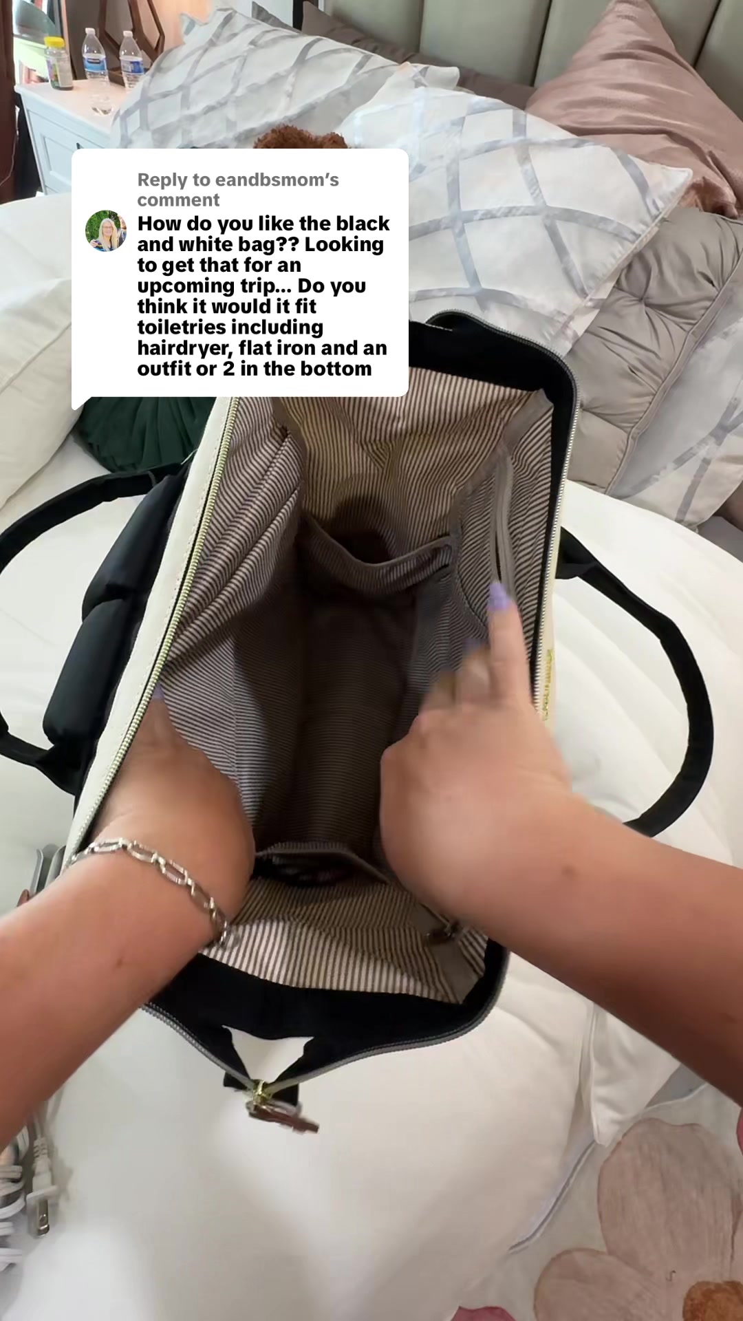 TikTok post by @nikkierogers for Lovevook. Caption reads: [...] local, overnight or in an airplane.....