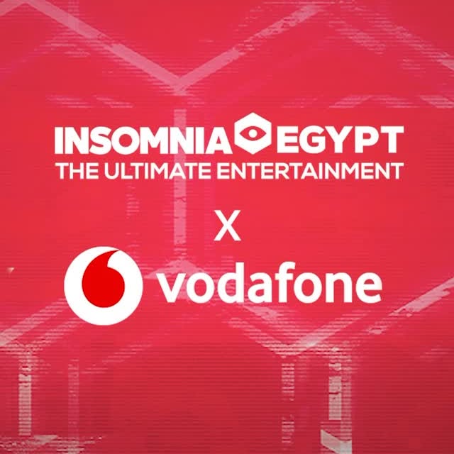 Instagram post by @insomniaegypt for Vodafone. Caption reads: We’re officially powered by @vodafoneegypt 
The....
