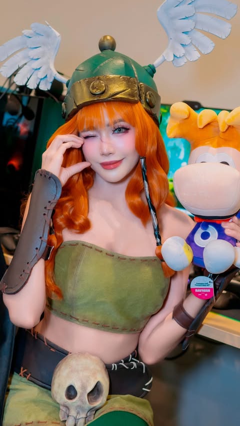Instagram post by @myrtlegail for Ubisoft. Caption reads: [...] the preview of Rayman Legends Retold at....
