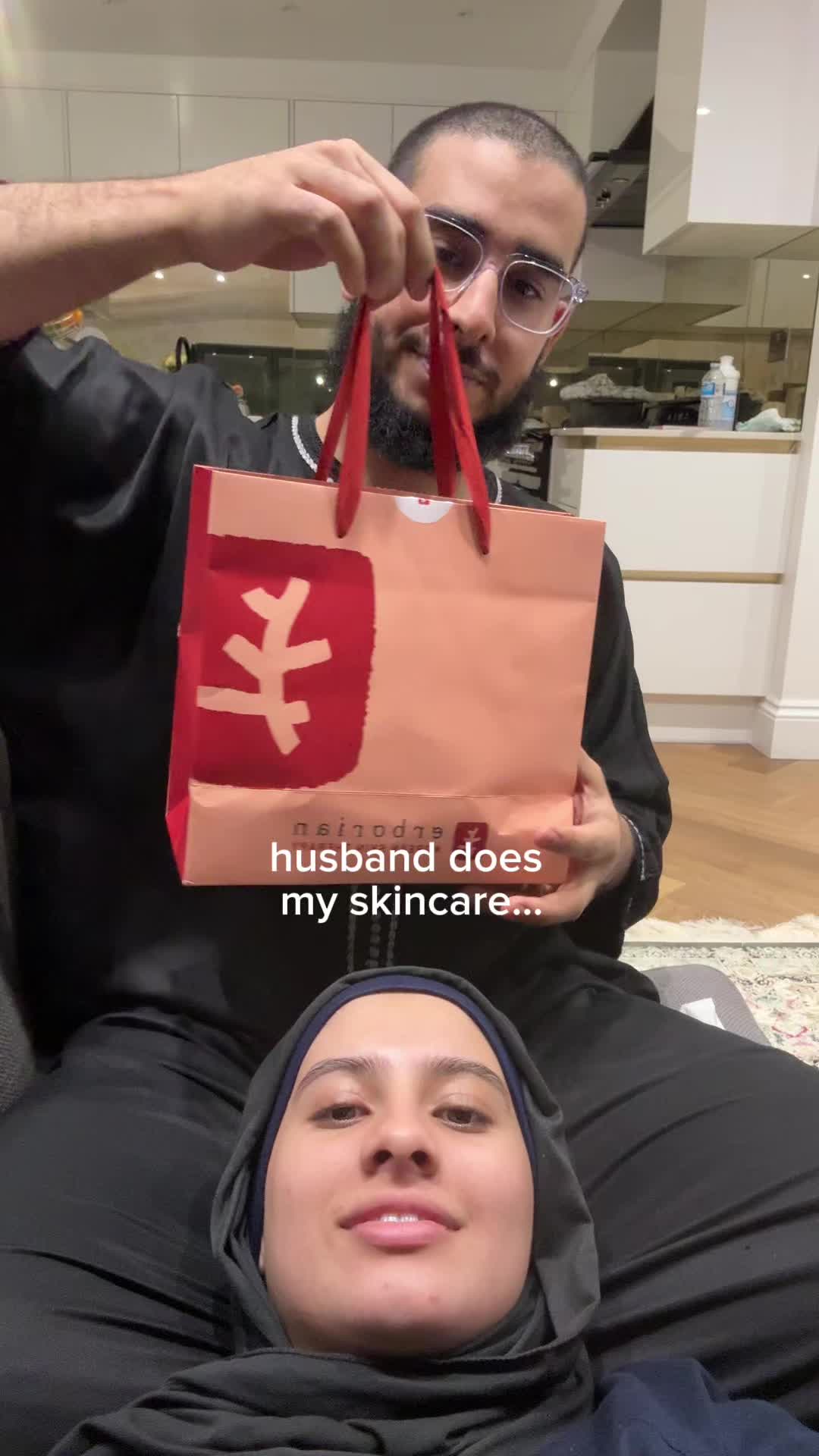 TikTok post by @frishtaxx for Erborian. Caption reads: I think he did good???? 😂 @Erborian is defo....