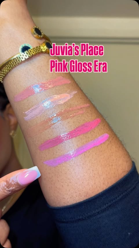 Instagram post by @shortygotherown for Juvia’s Place. Caption reads: These lipglosses from @juviasplace are so....