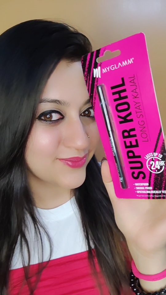 Instagram post by @yamini_yamsz for MyGlamm. Caption reads: Buy @myglamm super kohl longstay kajal from....