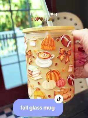 TikTok post by @sherinstyle_ for Sip-Sip Hooray!. Caption reads: [...] fall aesthetic vibes from the cup. @Sip-Sip....
