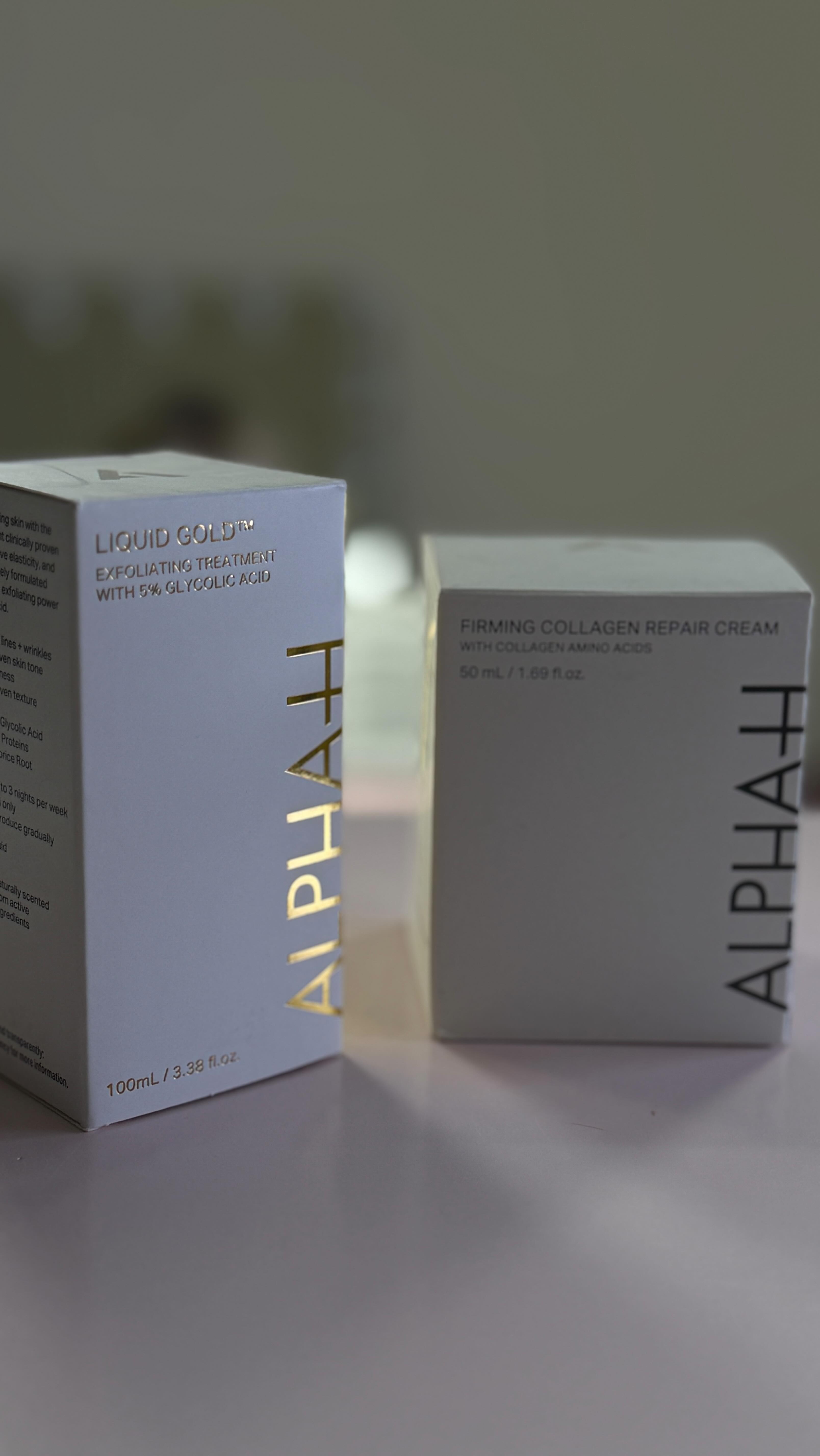 Instagram post by @dreammerin for ALPHA-H. Caption reads: [...] ✨ Firming Collagen Repair Cream from....