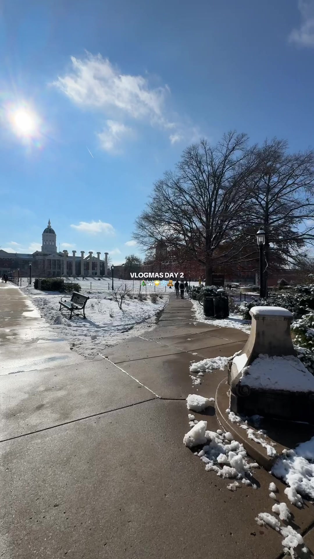 TikTok post by @laurenrowb for bynatureskincare. Caption reads: VLOGMAS DAY 2 ☃️ | pants are from @hollister....