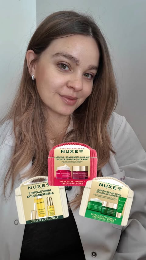 Instagram post by @latuacosmetologa for NUXE. Caption reads: #adv @nuxeitalia ✨ Pensi che tutti i prodotti....
