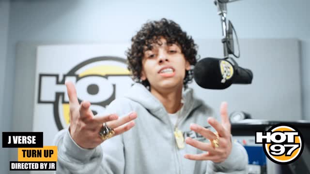 Instagram post by @jverse for HOT 97. Caption reads: J Verse slid through the station and set it off....