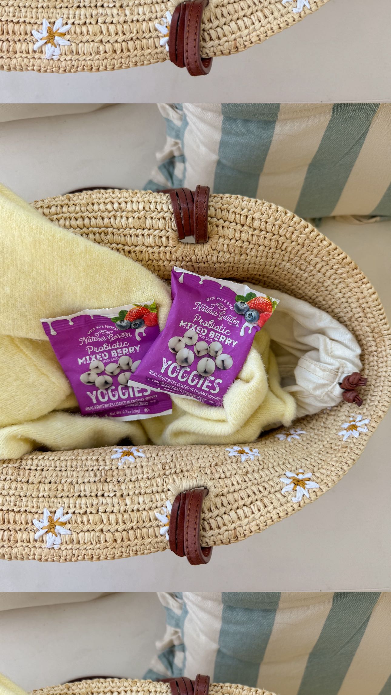 Instagram post by @ali.knutson for Natures Garden. Caption reads: SO happy @naturesgardenus Yoggies are now....