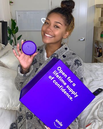 Instagram post by @leilanigreen for SmileDirectClub. Caption reads: Get on your way to your best smile by picture day....