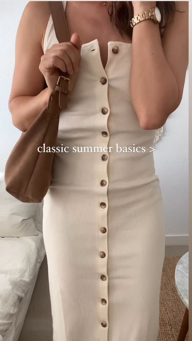 Instagram post by @hannahmichalak for Sezane. Caption reads: Honestly I feel so awkward making outfit videos &....