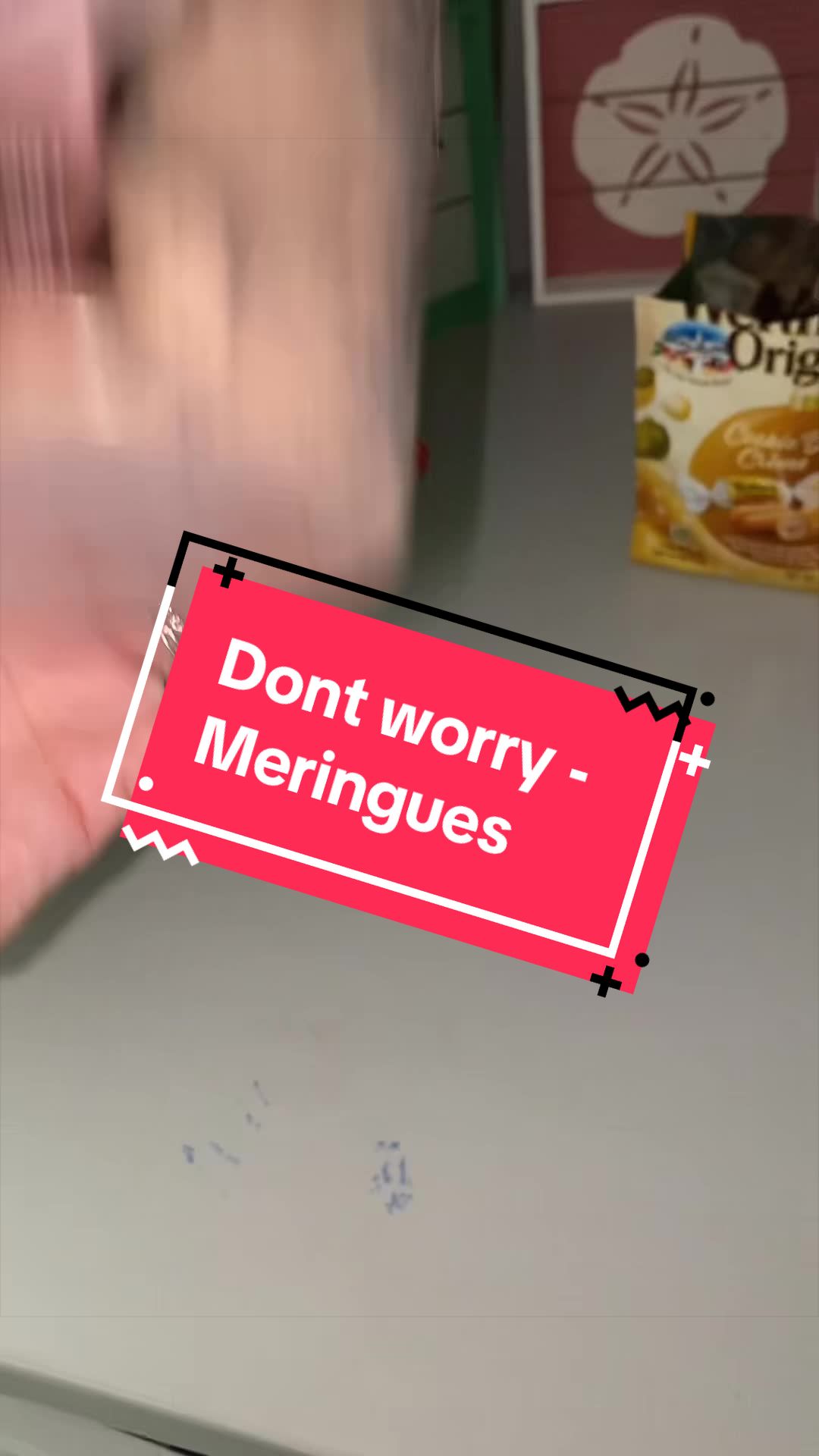 TikTok post by @kayla_j_3 for dontworry snacks. Caption reads: Meringue snacks from @dontworry snacks ! Super....